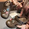 Zuecos cerrados para mujer para uso en casa, pantuflas antideslizantes para baño para bañarse en verano, de suela blanda, ligeros, se pueden usar afuera, pantuflas para hombre