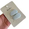 Grampo de Cabelo com Laço Listrado Azul Menta Quebra-Clipes Grampo para Franja de Menina pequena conjunto Grampo Bico de Pato Grampo para Cabelo Quebrado Infantil