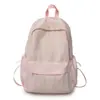 Mochila feminina de novo estilo, grande capacidade, adequada para estudantes do ensino médio, mochila casual de viagem, contraste de cores doces, bolsa de ombro dupla estilo doce