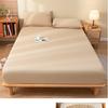 Sábana Bajera de Algodón Puro, Pieza Única, Color Sólido, Sábana Bajera para Dormitorio, Protector de Colchón, Cubierta de Cama Engrosada, Sábana, Cubierta de Cama, Adecuado para Todas las Estaciones