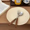 Plato Minimalista Estilo Japonés Tinta Salpicada Mate Retro Irregular Cerámica para Pasta Plato de Postre Desayuno Hogareño de Alto Valor