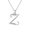 Amazon Transfronterizo Nuevo Collar de 26 Letras en Inglés Collar Incrustado de Circonita Joyería de Moda Regalo de Vacaciones para Damas
