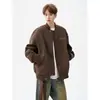 Jaqueta Bomber Estilo Americano Solta Tendência Marca Top High Street Roupa Exterior Masculina Outono Montanhismo Outdoor Jaqueta com Gola Alta Top