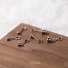 Pendientes de Bolas Redondas Lisas de Plata Pura S999 para Mujer, Aretes de Gancho Mini Forma de Frijol Simples, Pendientes de Plata Hipoalergénicos, Venta al por Mayor
