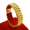 Oro de Arena Vietnamita Cobre Chapado en Oro Flor de Coche Estrella Cadena de Reloj para Hombre Dominante Versión Ancha Pulsera de Imitación de Oro de Moda Venta al por Mayor de Fábrica