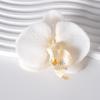 Pétalas da cabeça da flor Phalaenopsis acessórios de flor material de flor grampo de cabelo feito à mão diy decoração de adereço de cabeça material de flor