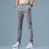 Pantalones vaqueros de trabajo para hombre, primavera y verano 2024, modernos, cintura elástica, con cordones, pantalones casuales de verano finos para hombre