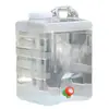 Cubo de Agua Pura para Exteriores de PC Espesado Blanco de 24 Litros Cubo de Agua para Montar en Coche con Grifo Tanque Portátil para Almacenamiento de Agua para el Hogar