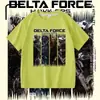 Nueva Camiseta de Verano Estilo Delta Action Estampado Algodón Holgada Cuello Redondo Manga Corta para Niños y Niñas