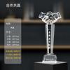 Trofeo de Cristal Grabado Metal Artesanías de Madera Fabricante Estrella de Cinco Puntas Creativa Medalla de Pulgar Adornos Venta al por Mayor