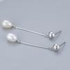 Versão coreana transfronteiriça da nova prata esterlina S925 areia flash simples brincos clássicos brincos brincos femininos brincos de pérolas de água doce fabricantes