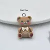Resina Caricatura Lindo Oso con Lazo Conejo Celebridad de Internet Serie de Té con Leche Joyería DIY Llavero Colgante