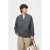 Suéter de Invierno Moderno Simple Estilo Retro Americano Universitario para Hombre, Cuello Henley, Tejido de Bloques de Color M70