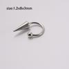 Argola para Lábio de Aço Inoxidável Pontiaguda Transfronteiriça, Haste de Lábio Ferradura Punk Legal Personalizada, Piercing no Nariz, Adorno Labial Piercing Devil Ding, Argola para Hélice da Orelha