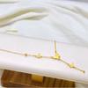 Live Explosions Zhoujia 18K Oro Real Galvanizado Inmarcesible Colgante de Mariposa Borla Collar Elegante Lujo Ligero Cadena Clavicular