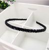 Venta Caliente Coreana Accesorios Genuinos para el Cabello Hechos a Mano Hilo de Pescar con Perlas Doble Fila Diadema de Cristal Diadema de 2 Filas Diadema Versátil