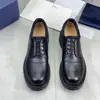 Zapatos de Cuero de Negocios Originales Nuevos, Zapatos de Cuero con Cordones Casuales Estilo Británico Nuevo para Hombre, Zapatos Derby de Suela Gruesa que Aumentan la Altura con Punta Ancha