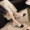 Zapatos Mary Jane Versátiles y de Estilo Suave para Mujer 2025 Primavera y Verano Nuevo Estilo Francés Estilo Pequeño Fragante Tacón Grueso Tacón Medio Planos para Mujer