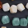 Cuentas de Barril Asimétricas Bicolor de Acrílico Imitación Jade Cinturón de Traje de Baño Dinastía Han Joyería DIY Cadena de Teléfono Móvil Cinturón Cuentas Decorativas