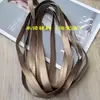 Tira de encuadernación de cuero PU de 1 cm, borde plegado y enrollado con ribete, tela de gran tamaño para ropa, cojín de sofá, ribete de color oro café