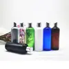 Frasco de Alumínio Anodizado 300ml com Tampa Flip-Top para Loção, Frasco Tipo Pump de Ombro Arredondado para Hidrolato, Frasco para Tônico e Óleo Essencial