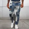 Verano 2026 Nuevo Transfronterizo Europeo y Americano Impresión 3D Delgado Casual Pantalones Simples Ajustados Rectos de Pierna Tendencia Ropa de Hombre