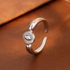 Anillo Ovalado Estilo Coreano, Moda de Blogger Ins Japonés, Patrón de Diseño Geométrico Simple Ins de Nicho, Anillo de Cola Abierta para Mujer