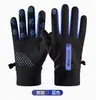 Guantes de ciclismo invierno cálidos Hombres pantalla táctil forro polar deportes al aire libre esquí impermeable antideslizante viento montar motocicleta conducir