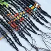 Venta al por mayor del fabricante Cordón Tejido Grueso Imitación Obsidiana Negra Joyería Dorada Jade Colgante de Jade Cordón Colgante Cordón para el Cuello
