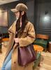 Bolso de Piel Genuina de Vaca Importada para Mujer Cuadrado Vertical de Gran Capacidad para Primavera y Verano Bolso de Mano Cruzado de un Solo Hombro Simple
