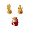 Paisagem em miniatura, estatueta fofa de Mazu, decoração DIY adorável, ornamento para pendurar, salpicado de ouro e jade, simbolizando paz e boa sorte, pequena peça decorativa