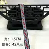 Cinta de Encaje Étnico Miao de 1.5 cm de Ancho Accesorios para Ropa Bordado Hecho a Mano Tira de Tela para Puños y Escote