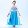 Vestido Princesa Elsa Congelante 2024 Eisa Malha Infantil Brilhante com Diamantes Vestido de Manga Longa Princesa Elsa