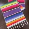 Ventas directas de fábrica Amazon bandera de mesa manta mexicana manta de arcoíris chal mantel colorido mantel de mesa de café venta al por mayor