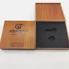 Empaque de Terminal Caja de Madera Almacenamiento Soporte Interior Impresión de Logo Música para Coche Tapa abatible Caja de Empaque USB Digital