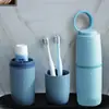 Copo de Lavar para Viagem Três em Um Portátil Copo de Enxaguante Bucal para Casal para Viagens de Negócios Plástico Copo de Dente Balde Caixa de Pasta de Dente Caixa de Armazenamento de Escova de Dentes