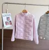 Chamarra acolchada LU de otoño e invierno, corte slim, a prueba de viento y cálida, con cuello alto, confeccionada con mezcla de lana y algodón, y un nuevo diseño para mujer