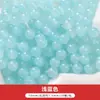 50 Piezas Vidrio Gelatina Color Sólido Imitación Jade Redondo Cuentas Sueltas Pasadores de Pelo Hechos a Mano Pulseras Collares Pendientes Materiales