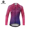 Roupas de Ciclismo de Outono Xingheng Folha Feminina Nova Roupa de Ciclismo com Absorção de Umidade e Calça Roupa de Ciclismo Estampada Top Longo