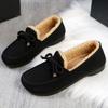 Zapatos de Algodón para Mujer 2026 Otoño e Invierno Mocasines con Forro de Felpa, Zapatos Casuales Cálidos, Zapatos Planos sin Cordones, Calzado de Moda para Mujer