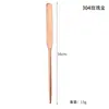 Pala de base transfronteriza raspador de doble cabeza color acero inoxidable barra de color pincel para base líquida máscara herramientas de belleza para maquillaje