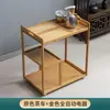 Mesa de té móvil, mesa de té para dormitorio, carrito de té pequeño, mueble auxiliar, mesa de té pequeña con tetera integrada, mesa de té kung fu