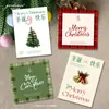 Tarjeta de felicitación navideña retro casual Tarjeta de bendición Feliz Navidad Regalo de Nochebuena Tarjeta de decoración de árbol de Navidad Tarjeta de mensaje