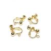 Cobre Puro Chapado en Oro de 18K Conservante de Color Forma de U Ajustable con Tornillo Clip para Oreja Convertidor de Pin para Arete Accesorios para Aretes DIY