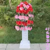 Nuevo guía de camino de flor de carretera de 42 cabezas columna romana de boda guía de camino columna romana de plástico estilo boda cesta de flores para celebración de inauguración