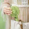 Mini ventilador de mano, alimentado por USB, portátil, diseño lindo, no requiere instalación, viene con un soporte para teléfono, perfecto para llevar a todas partes