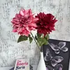 Novo produto transfronteiriço: Flor de dália artificial única para decoração de casamento de alto padrão, decoração de casa e dália para pintura a óleo