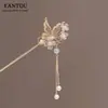 Pasador de Borla Rosa para Mujer, Estilo Antiguo, Pasador de Alta Gama, Elegante Nuevo Estilo Chino, Pasador Moderno para Hanfu, Accesorio para el Cabello
