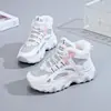 Tênis dad feminino 2026 novo estilo calçados de algodão para esportes de inverno com forro de veludo espessado estilo popular da internet botas de neve de cano alto Q7815