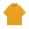 Nueva marca de moda para hombre y mujer primavera y verano estilo Hong Kong algodón holgado hombros caídos manga corta cuello de solapa camisa POLO para imprimir logo bordado